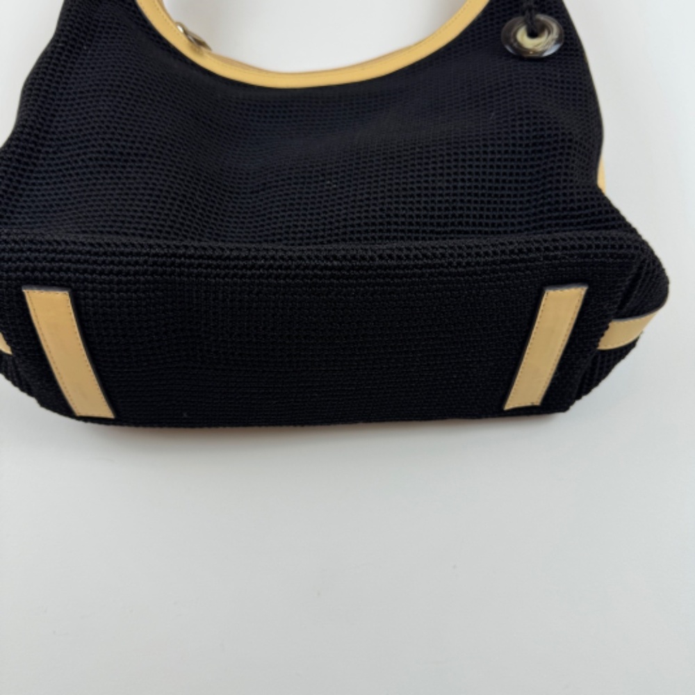 THE SAK Black Crochet Woven Nylon Hobo Shoulder Bag Boho - Picture 4 of 15